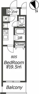 AP1517 ピュアドームエクサイト博多【805号室】の間取り