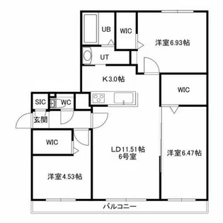 グランド東札幌 (GRAND東札幌)【2階】の間取り