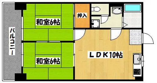 グランドール周船寺【1階】の間取り