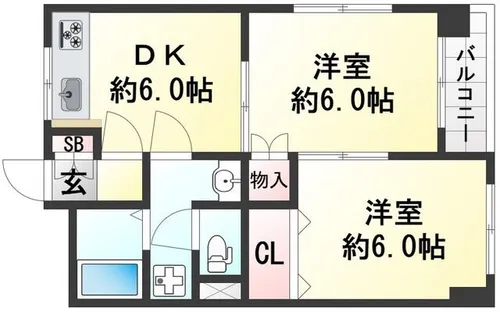 内田ビル【3階】の間取り