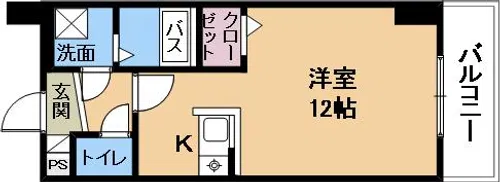 サニーサイドテラスK【2階】の間取り