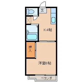えぐちコーポラス【A-102号室】の間取り