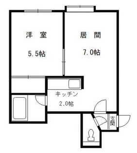 アーバン北29【206号室】の間取り