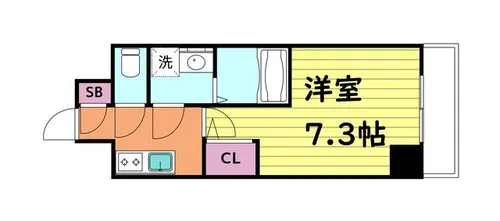 エスリードレジデンス大今里【5階】の間取り