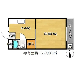 ハイツ福角【2階】の間取り