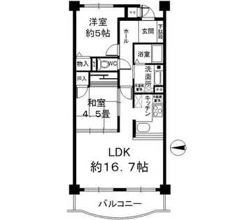 シャルマンコーポ新田辺(2年契約自動更新です)【4階】の間取り