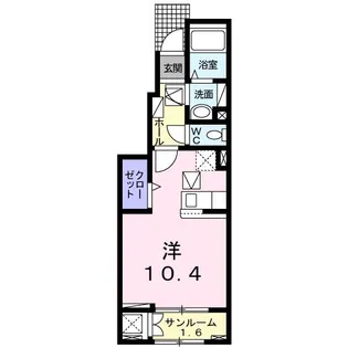 グリーンハウスK・T Ⅲ C【1階】の間取り