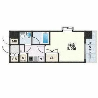 ピュアドームエスパリエ博多【3階】の間取り