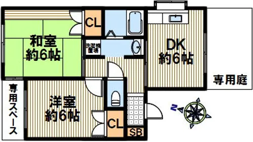 グレイスヤマキEAST【101号室】の間取り