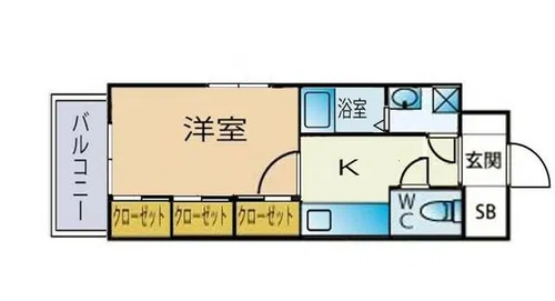 オブリセブン【306号室】の間取り