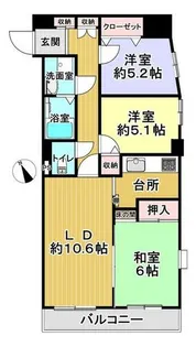 ロイヤルシャトー北22条【401号室】の間取り