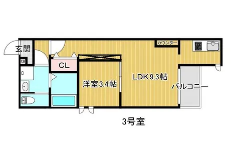 storia姪浜【303号室】の間取り