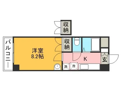 ロイヤル天神南【0408号室】の間取り