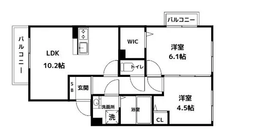ナンノ第32号館【1階】の間取り