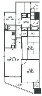 クルーセ長田【14階】の間取り