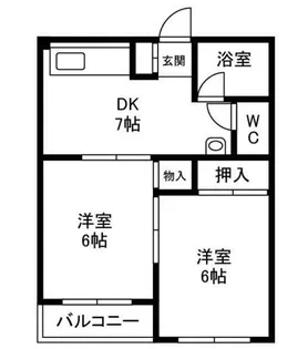 COCOTOビル前田【405号室】の間取り
