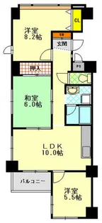 エクセレンス御影【3階】の間取り