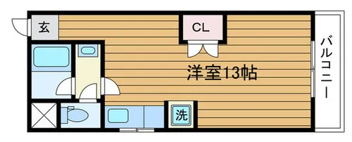 ユウビ・パレス樫切山【3階】の間取り