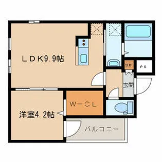 Cherim名島【3階】の間取り