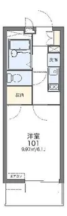 レオパレス西中洲【2階】の間取り