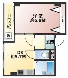 グリーンヒル鞍馬口【202号室】の間取り