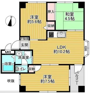 テイク摩耶【3階】の間取り