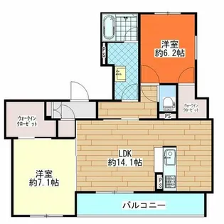 MASS【401号室】の間取り