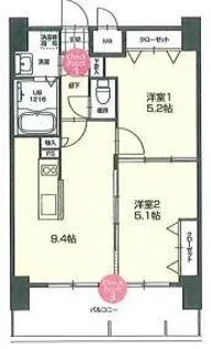 NO.72-Iタイプ H・E・T【20階】の間取り