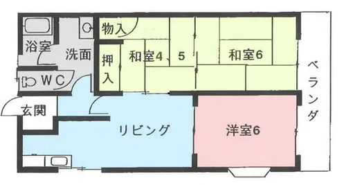 ハウス七福館【1階】の間取り