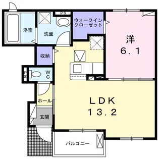 コンフォート長田Ⅱ【1階】の間取り