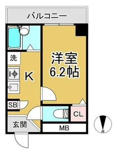 ソルジェンテ・ハンター坂【5階】の間取り