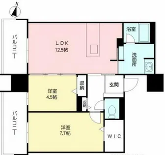 照葉クロススタイルEAST【1219号室】の間取り