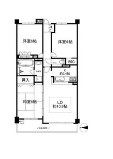 エスリード帝塚山【3階】の間取り