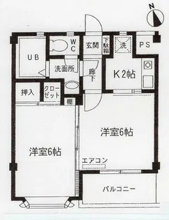 グレース向山【202号室】の間取り