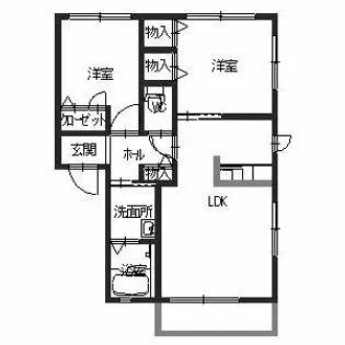 パレスデュオ・照(テラス)【103号室】の間取り