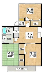 アメニティーハイツ【2階】の間取り