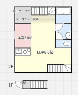 k-ideal八女A【A-5号室】の間取り