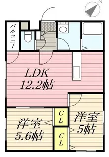 メゾンクー・ドゥ・クールⅥ【0302号室】の間取り