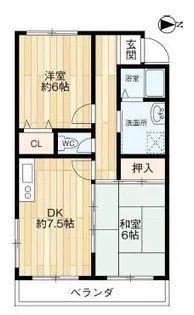 沖美ハイツ【102号室】の間取り