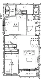 GRAND信濃【1階】の間取り
