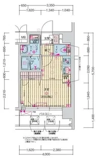 プレサンス 京都室町通 紫水【1階】の間取り
