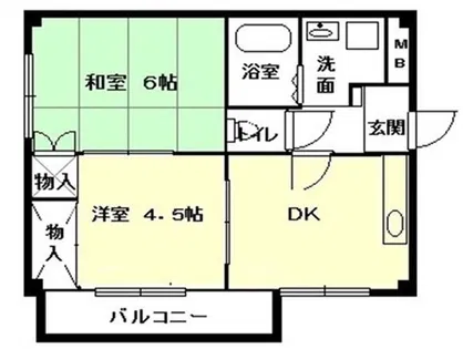 パルコート甲子園口【2階】の間取り