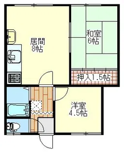 タケダマンション【202号室】の間取り