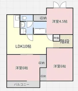 JY TOWN B棟【2階】の間取り