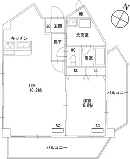ハイブリッジマンション61【3階】の間取り