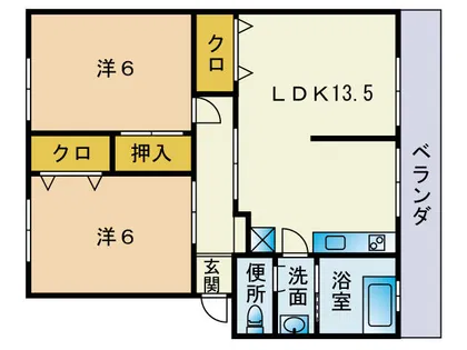 グリーンハイツうえだ【4階】の間取り