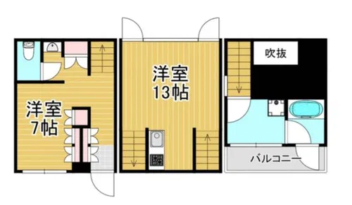 大濠Lusso Vita【S-1号室】の間取り