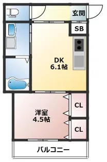 レクエルド東園田【3階】の間取り