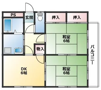 東園dあスバルハイツ【201号室】の間取り