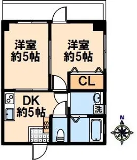 氷室マンション【206号室】の間取り